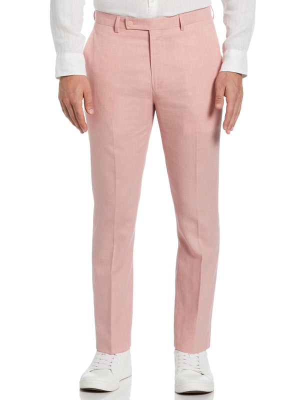 perry ellis Slim Fit Linen Blend Suit Pant Pink
