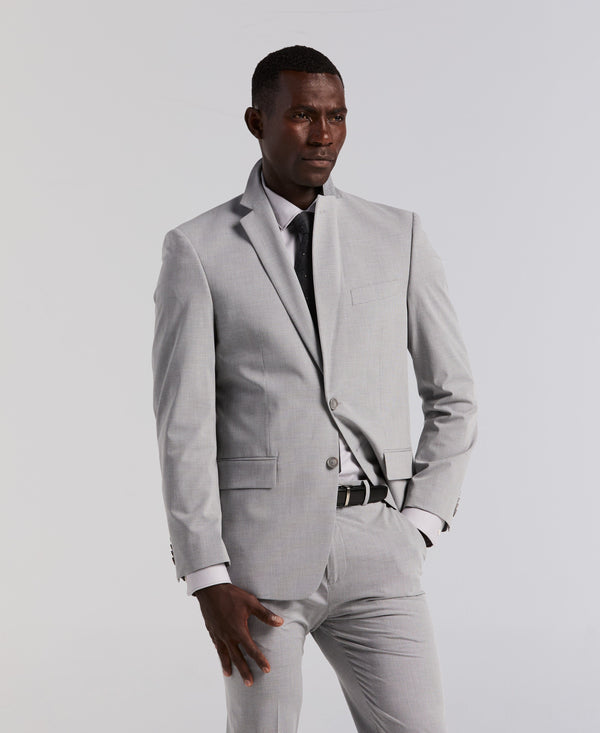 Perry Ellis Slim Fit Mini Grid Pattern Suit