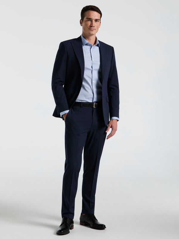 Perry Ellis Slim Fit Pinstripe Suit Jacket Blue