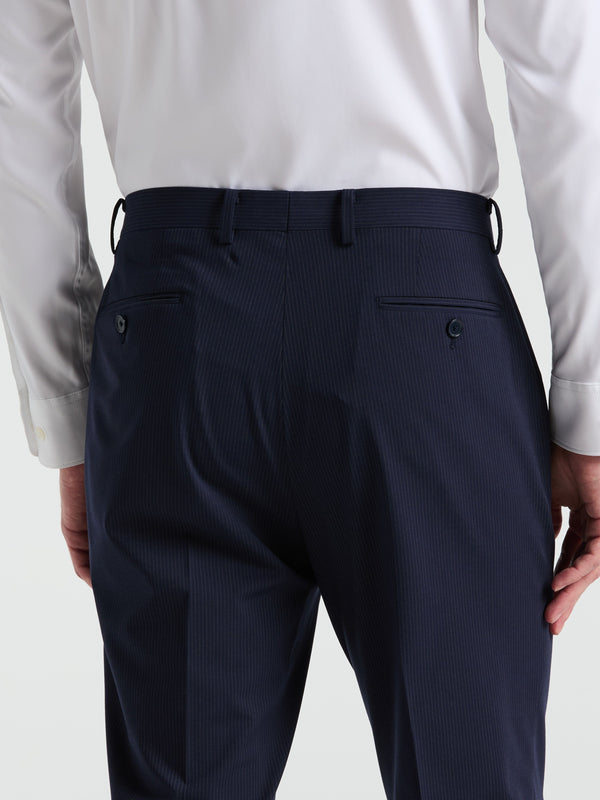 Perry Ellis Slim Fit Pinstripe Suit Pant Blue