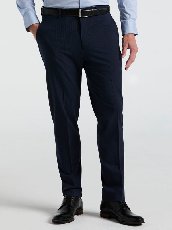 perry ellis Slim Fit Pinstripe Suit Pant Blue
