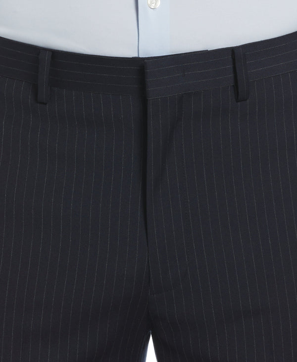 Perry Ellis Slim Fit Pinstripe Suit Pant Navy/Grey