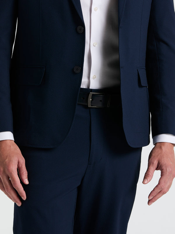 Perry Ellis Slim Fit Seersucker Suit Jacket Navy