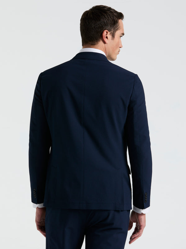 Perry Ellis Slim Fit Seersucker Suit Jacket Navy