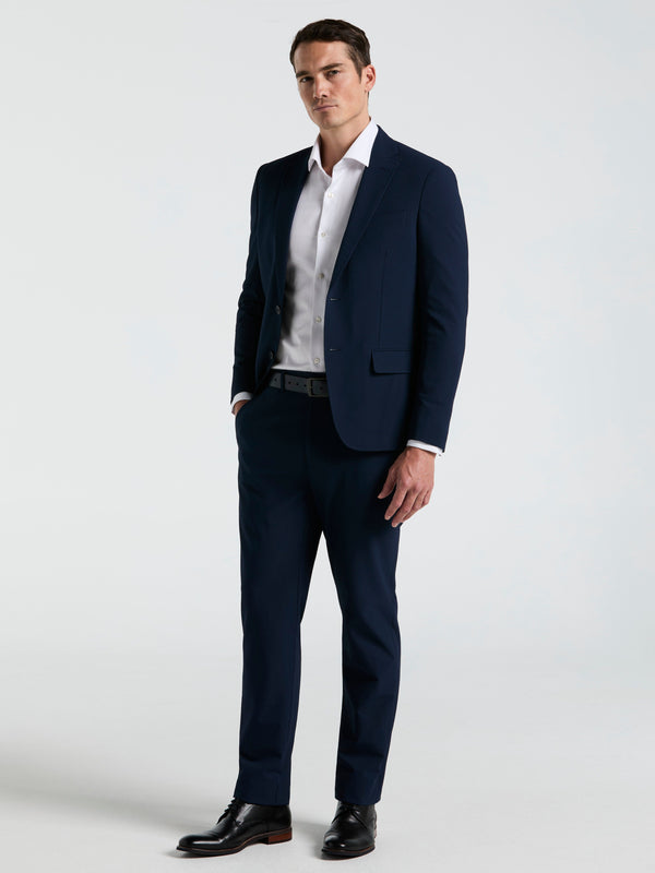 Perry Ellis Slim Fit Seersucker Suit Jacket Navy