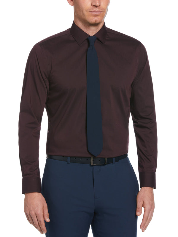 Perry Ellis Slim Fit Solid Dress Shirt Black