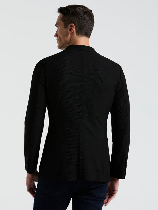 Perry Ellis Slim Fit Solid Knit Blazer Black