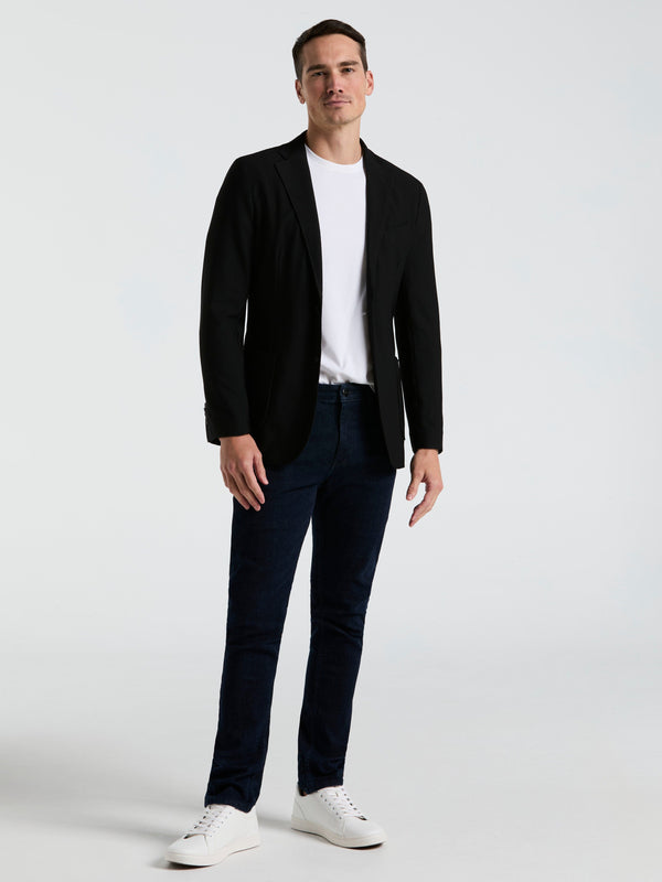 Perry Ellis Slim Fit Solid Knit Blazer Black