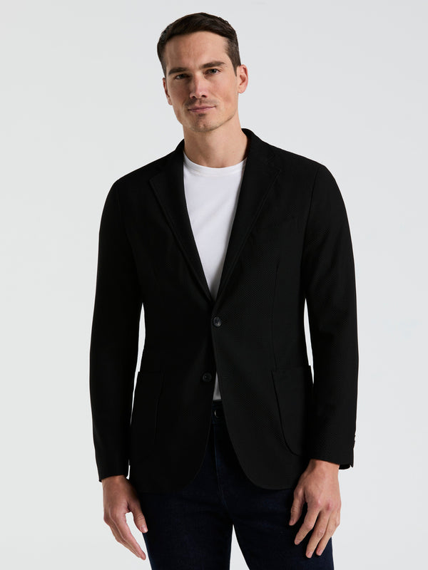 perry ellis Slim Fit Solid Knit Blazer Black