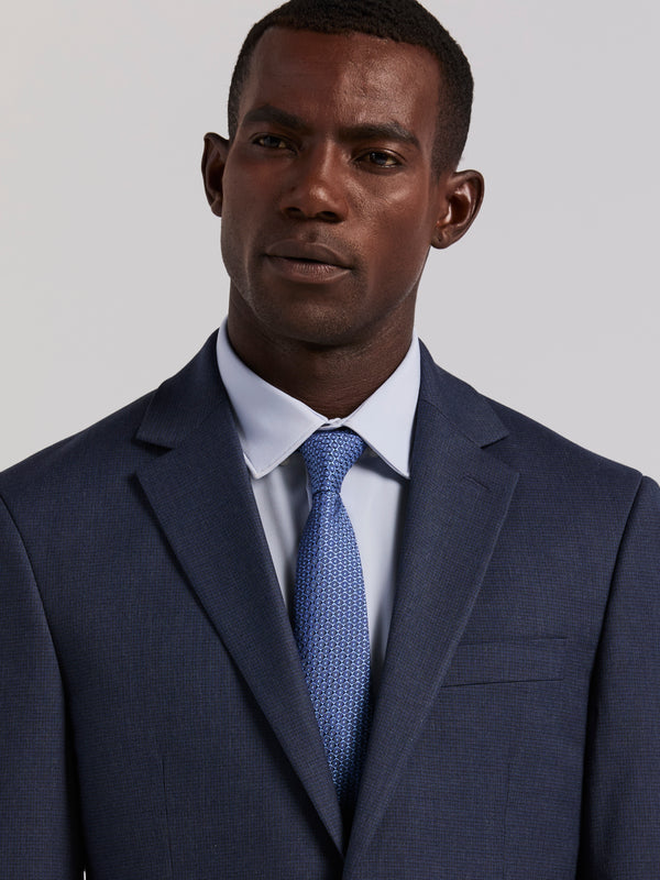 Perry Ellis Slim Micro Print Suit Jacket Blue