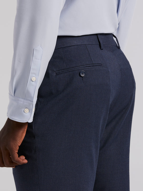 Perry Ellis Slim Micro Print Suit Pant Blue