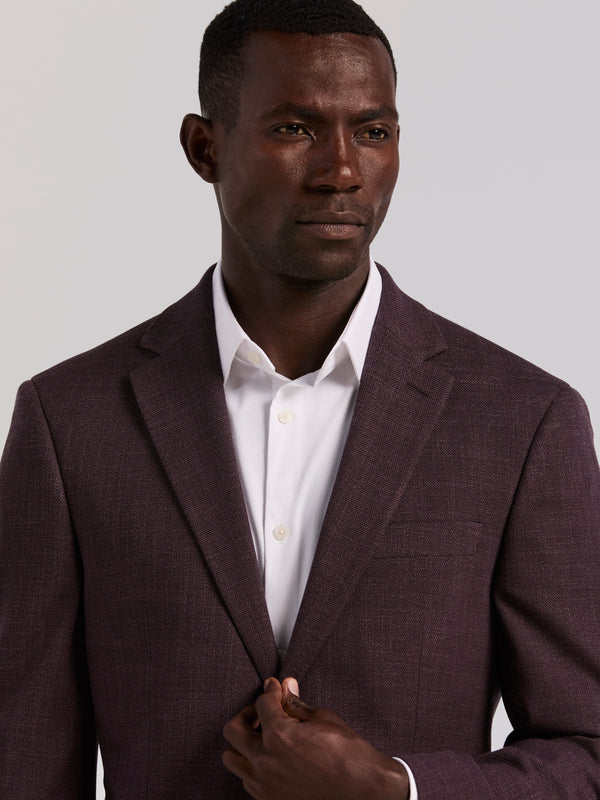 Perry Ellis Slim Textured Sportcoat Berry