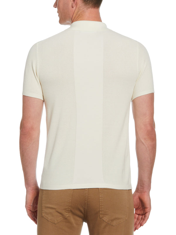 Perry Ellis Solid Tech Knit Texture Polo Black
