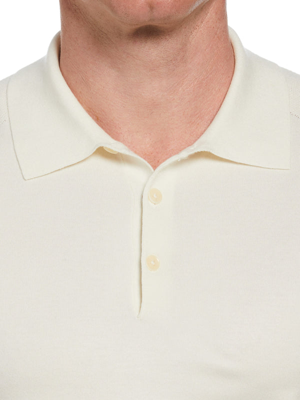 Perry Ellis Solid Tech Knit Texture Polo Black