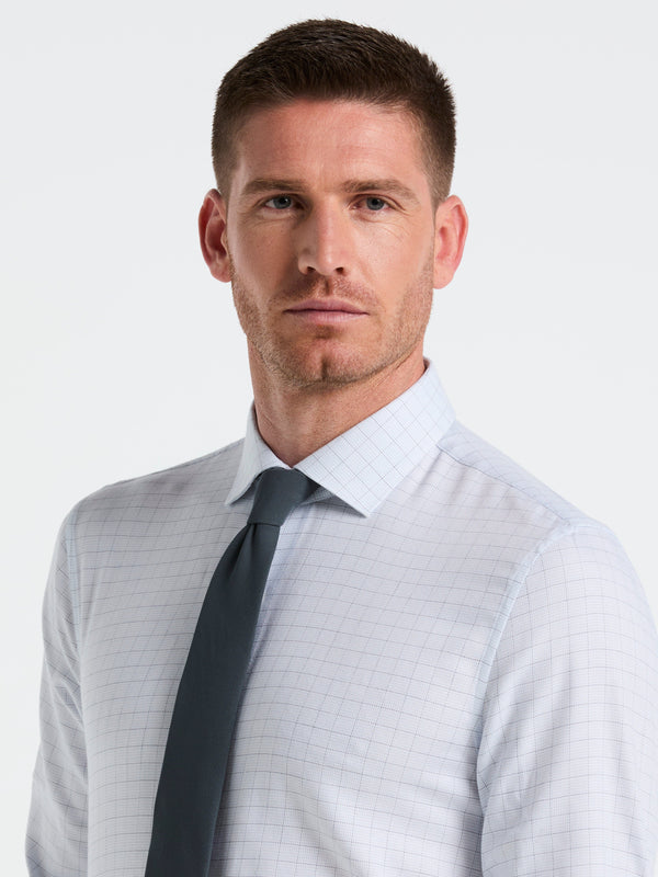 Perry Ellis Stretch Checkered Dress Shirt Indigo