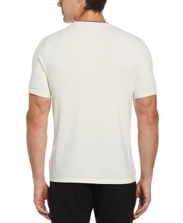 Perry Ellis Tech Knit Sweater Tee Rosin