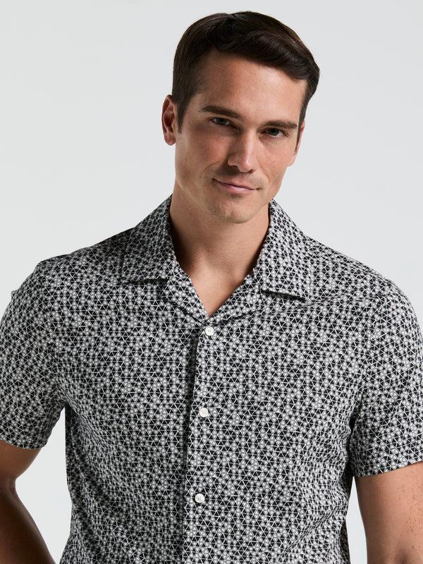 Perry Ellis Triangle Geo Print Shirt Black