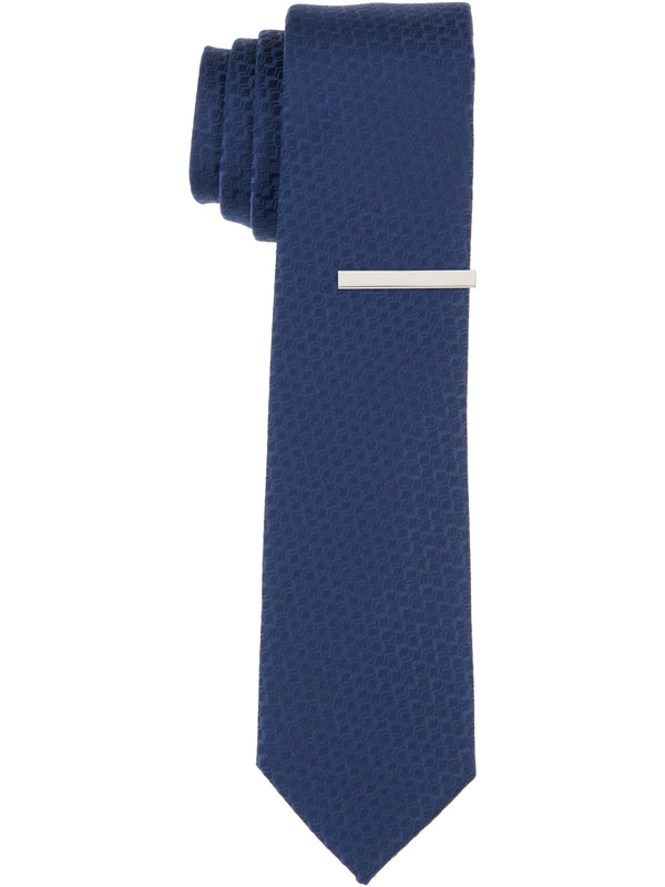 perry ellis Weldon Geo Solid Slim Tie Navy
