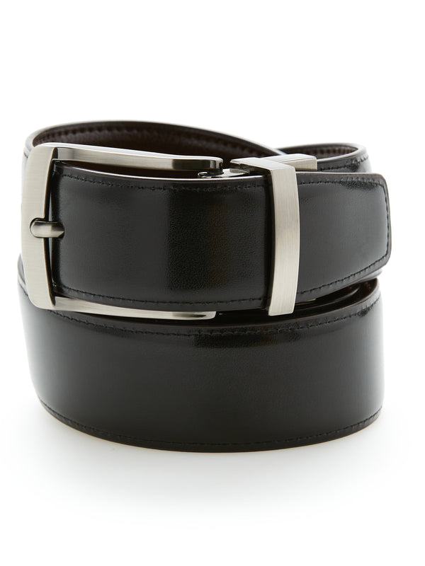 Perry Ellis Reversible Burnished Edge Belt Black/Brown
