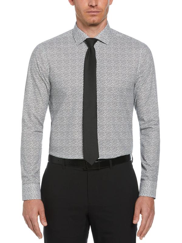 perry ellis Slim Fit Button-Down Camo Floral Pattern Dress Shirt Dark Charcoal