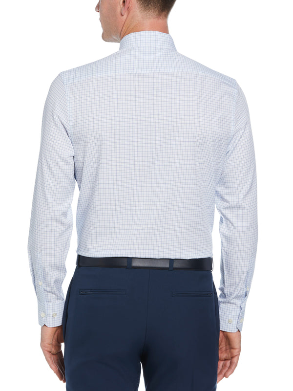 Perry Ellis Slim Fit Button-Down Check Dress Shirt Navy