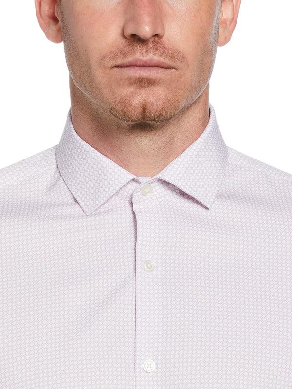 Perry Ellis Slim Fit Button-Down Circle Pattern Dress Shirt Salmon