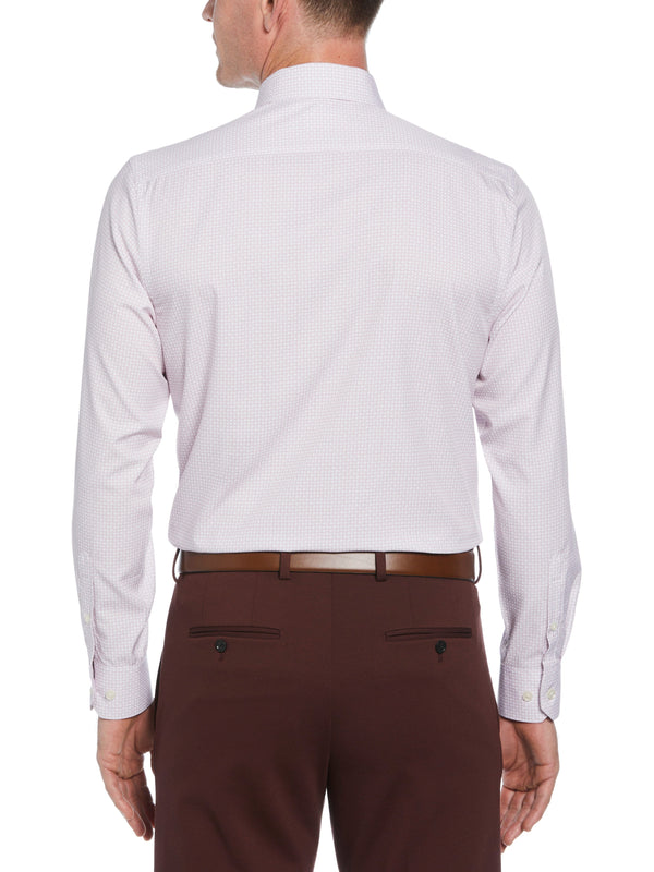 Perry Ellis Slim Fit Button-Down Circle Pattern Dress Shirt Salmon