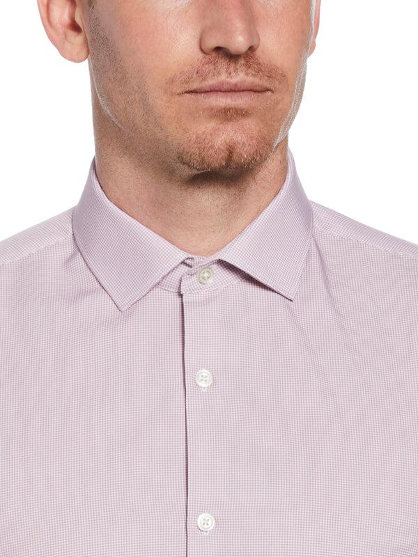 Perry Ellis Slim Fit Button-Down Stretch Gingham Dress Shirt Salmon