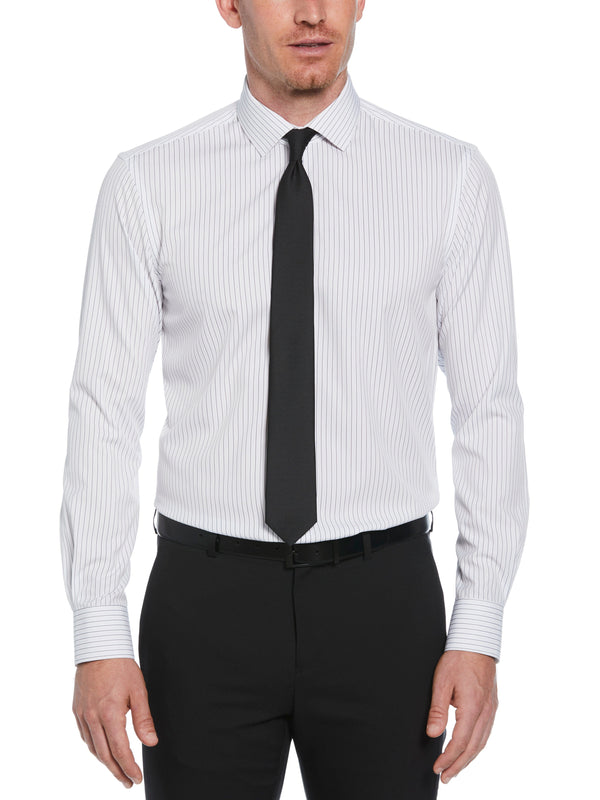 perry ellis Slim Fit Button-Down Stretch Stripe Dress Shirt White