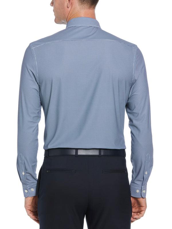 Perry Ellis Slim Fit Checkered Button-Down Dress Shirt New Blue