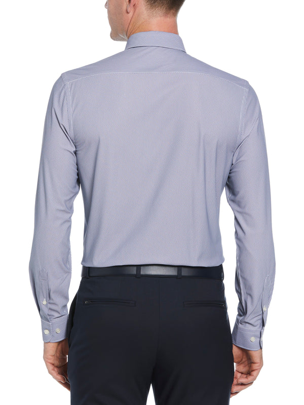 Perry Ellis Slim Fit Circle Pattern Dress Shirt Navy