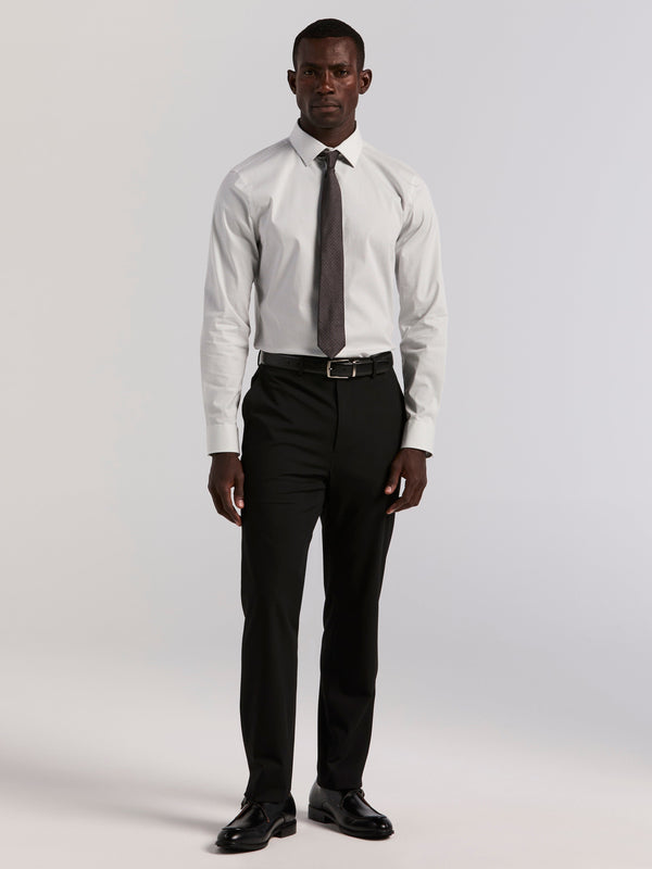 Perry Ellis Slim Fit Dot Print Dress Shirt Bright White