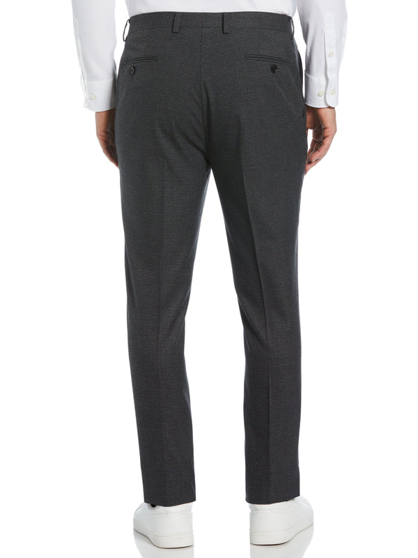 Perry Ellis Slim Fit Houndstooth Suit Pant Dark Charcoal