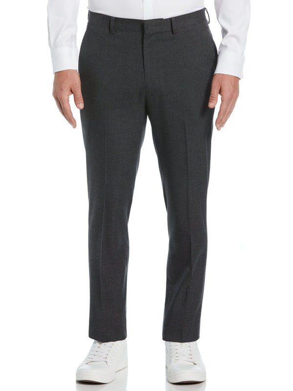 perry ellis Slim Fit Houndstooth Suit Pant Dark Charcoal