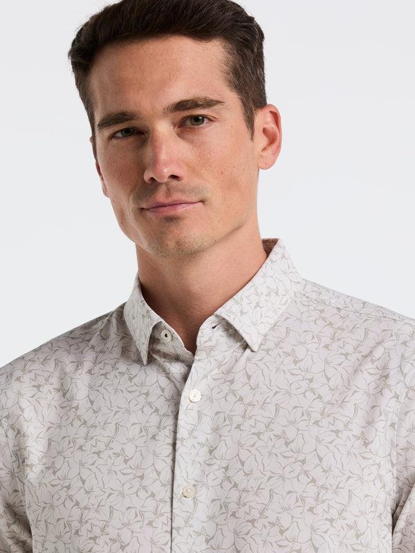 Perry Ellis Slim Fit Linear Floral Shirt London Fog