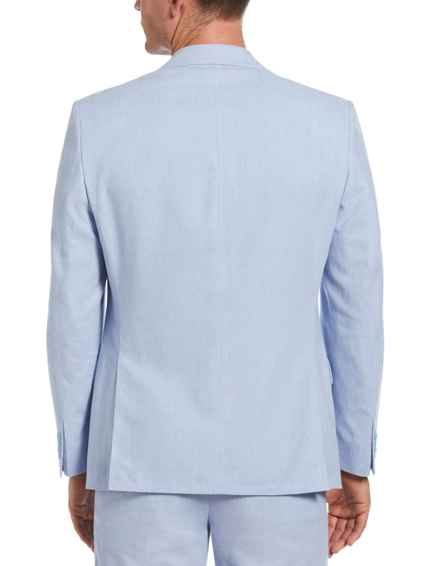 Perry Ellis Slim Fit Linen Blend Suit Jacket Light Blue
