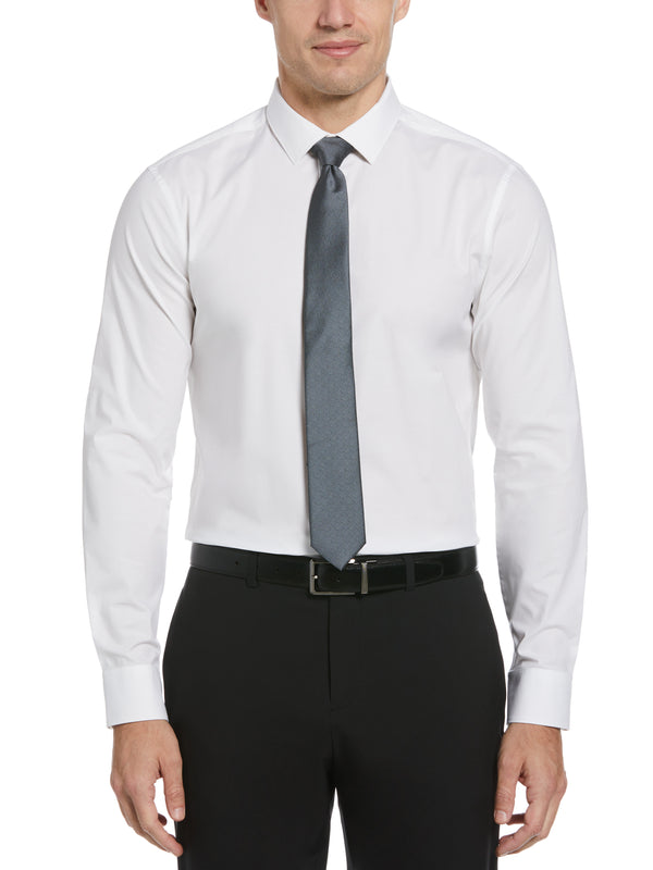 Perry Ellis Slim Fit Luxury Cotton Poplin Dress Shirt Bright White