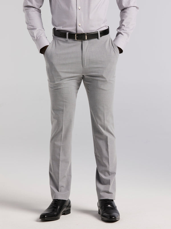 perry ellis Slim Fit Mini Grid Pattern Suit Pant Grey