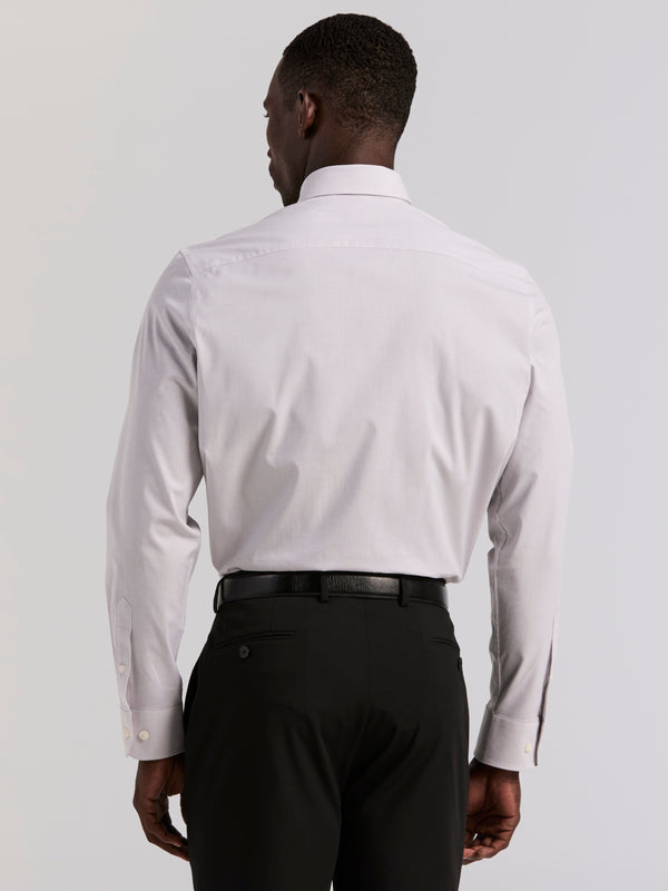 Perry Ellis Slim Fit Mini Stripe Dress Shirt Aluminum