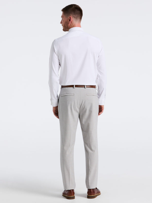 Perry Ellis Slim Fit Seersucker Stripe Suit Pant Grey/White