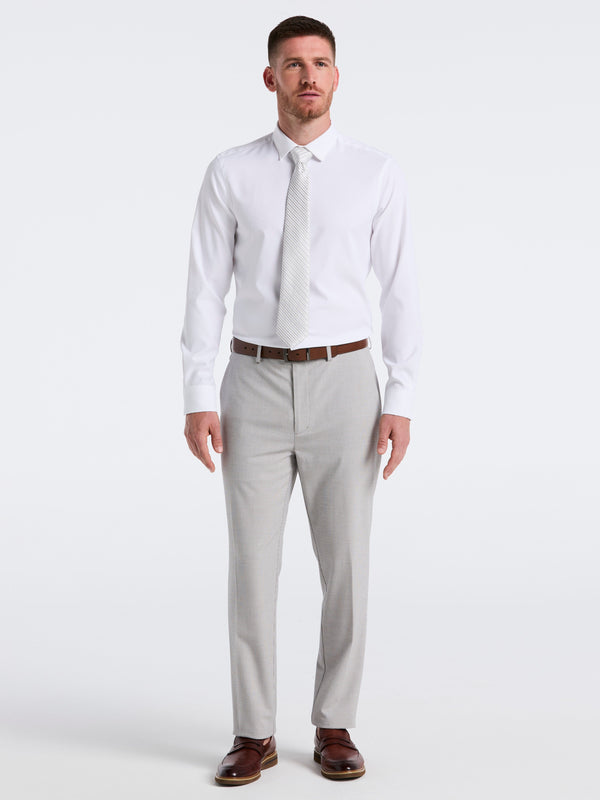 perry ellis Slim Fit Seersucker Stripe Suit Pant Grey/White