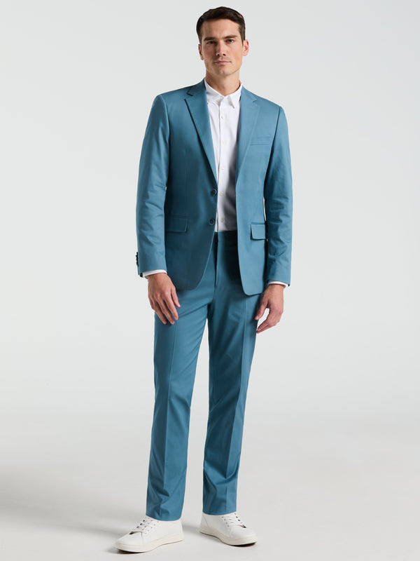 perry ellis Slim Fit Solid Cotton Blend Suit Pant Teal