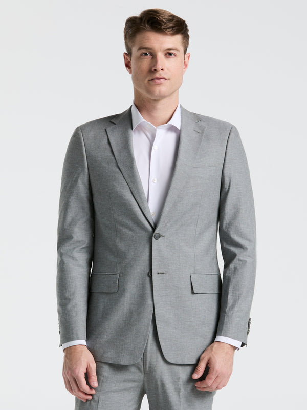 perry ellis Slim Fit Solid Linen Blend Suit Jacket Grey