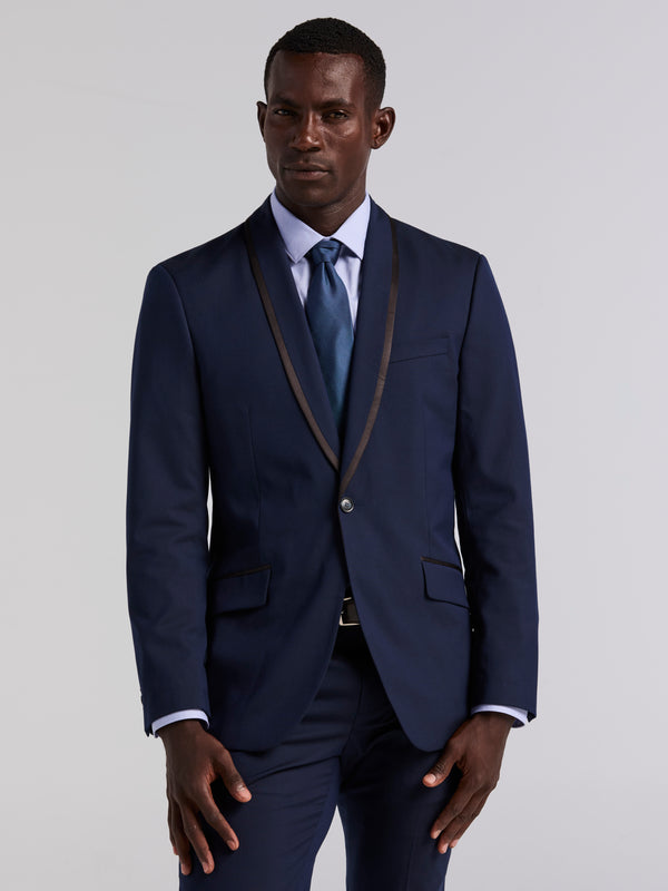 perry ellis Slim Fit Stretch Tuxedo Suit Jacket Black