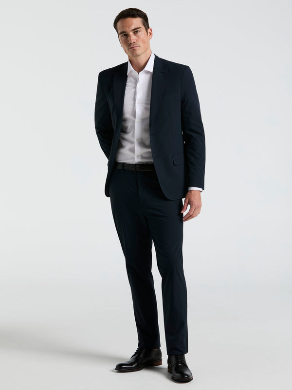 Perry Ellis Slim Fit Tech 2.0 Suit Jacket Navy Print