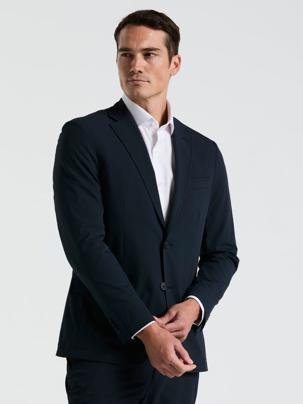 perry ellis Slim Fit Tech 2.0 Suit Jacket Navy Print