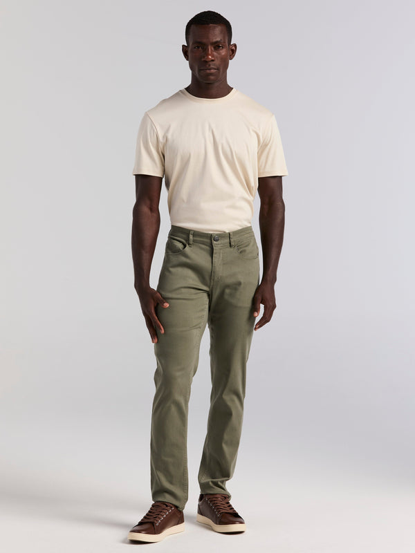Perry Ellis Slim Fit TENCEL™ 5 Pocket Pant Dusty Olive