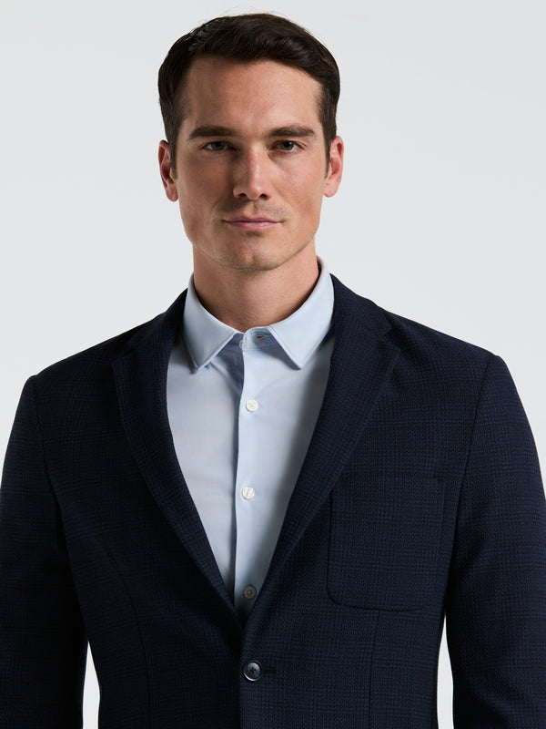 Perry Ellis Slim Fit Textured Plaid Sportcoat Dark SapphirePS