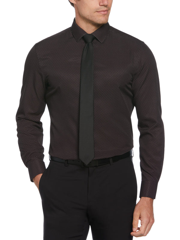 perry ellis Slim Fit Total Stretch Dot Dress Shirt Black