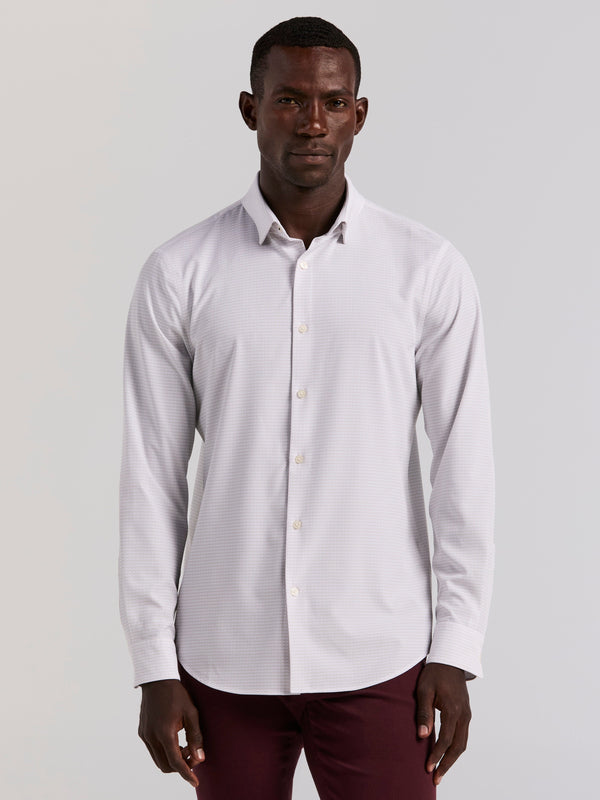 perry ellis Slim Fit Total Stretch Geo Print Shirt Bright White